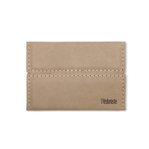 Vintage-Style Pocket Card Holder - L'Hédoniste Leatherette Mini Wallet