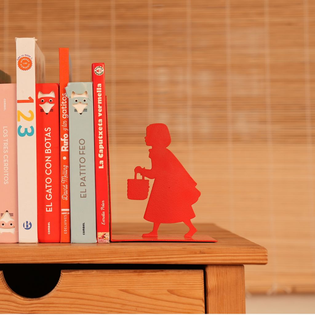 Bookend - Little Red Riding Hood- Red - Metal