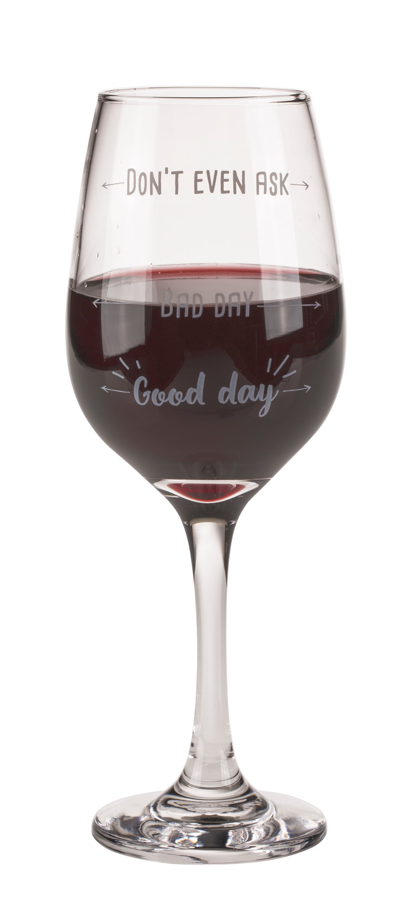 Wine Glass - Mood Barometer - Good day/ Bad Day/ Don't Even Ask