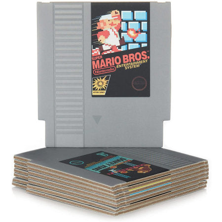 Vintage Nintendo Electronic Systems (NES) Cartridge Coasters - Cardboard