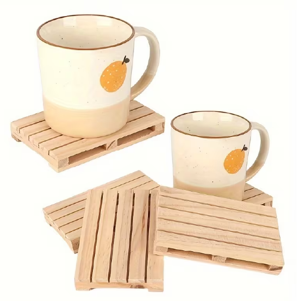Wooden Finger Food Serving Tray Set (3 Pack)
