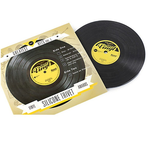 Vinyl Record Trivet – Heat-Resistant Silicone Pot Holder & Retro Kitchen Decor Gift