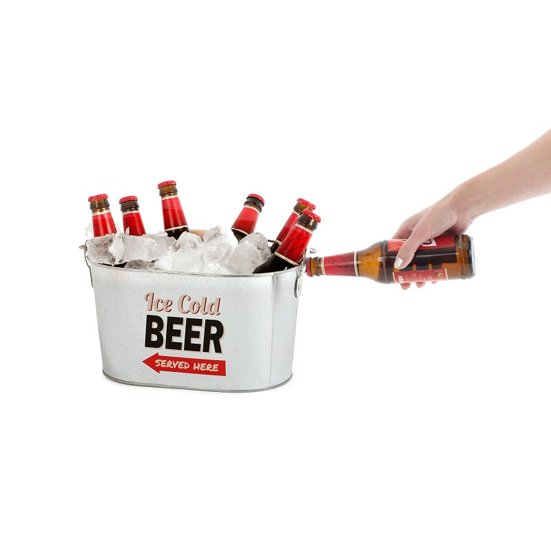 Beer cooler - Ice Bucket - Party Time - Metal