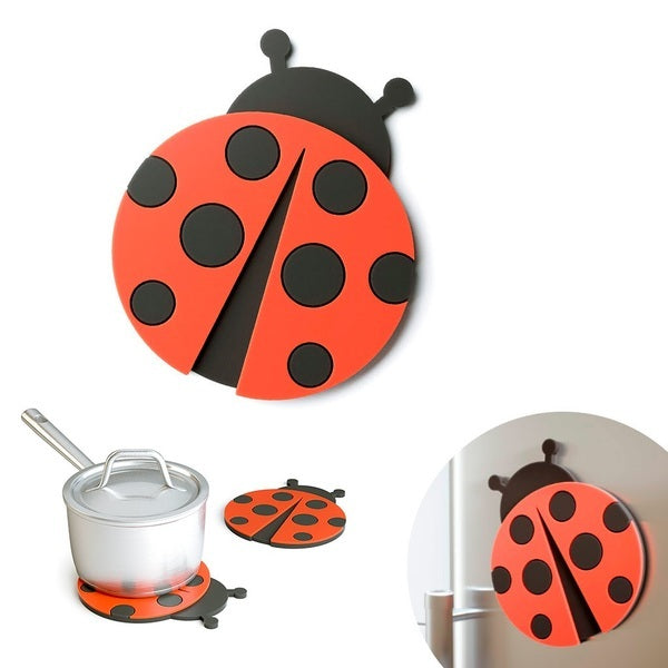 Magnetic Ladybug Silicone Trivet