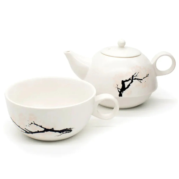 Blossom Morph Teapot – Heat Changing Porcelain Tea Set for One