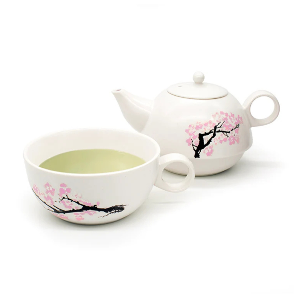Blossom Morph Teapot – Heat Changing Porcelain Tea Set for One