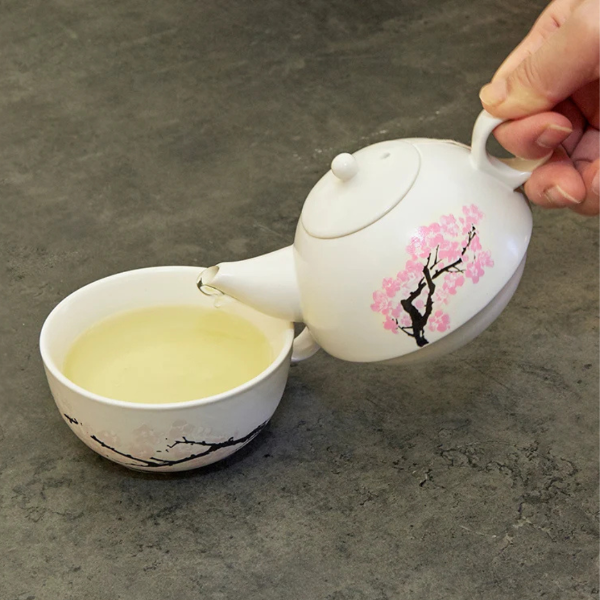 Blossom Morph Teapot – Heat Changing Porcelain Tea Set for One