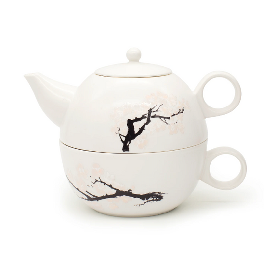 Blossom Morph Teapot – Heat Changing Porcelain Tea Set for One