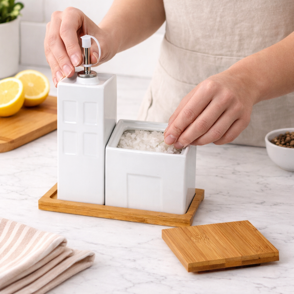 La Ville Cruet & Salt Cellar set