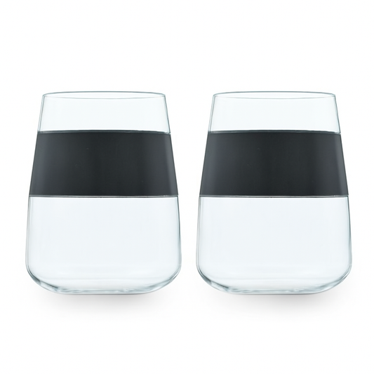Wine Cooling Glass Set with Cooler Bag - 2Pk