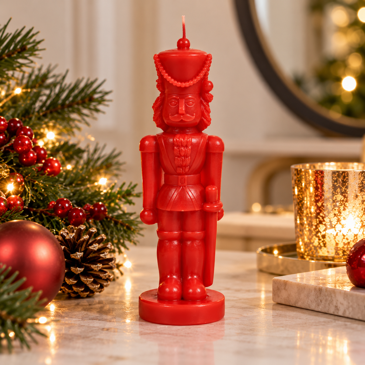 Nutcracker Christmas Candle