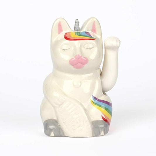 Unicorn Maneki Neko Lucky Cat - Ceramic 15cm