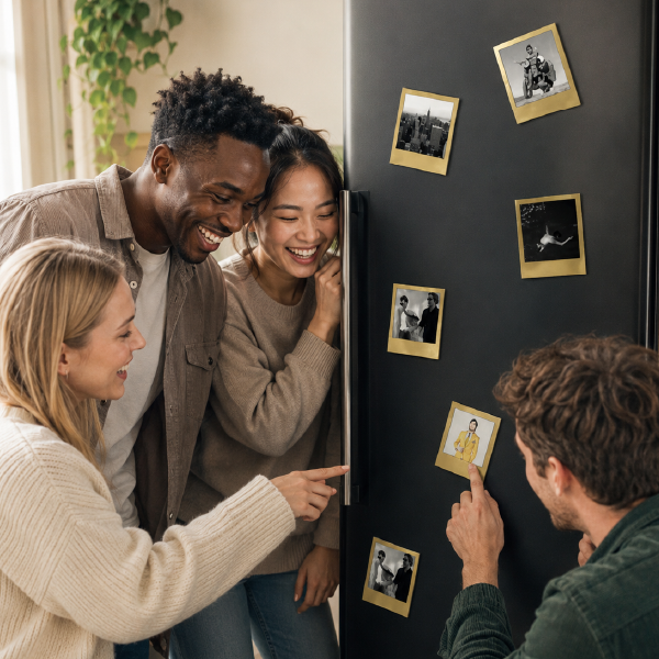 DOIY Gold Magnetic Polaroid Photo Frames - Set of 6