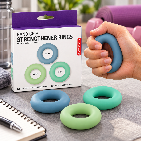 Hand Grip Strengthener Rings – Set of 3 Resistance Rings