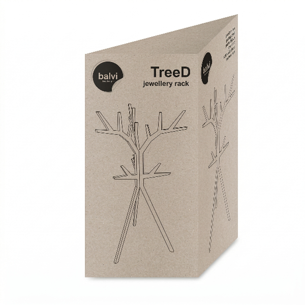Jewellery Rack - Black MDF Tree - 31cm