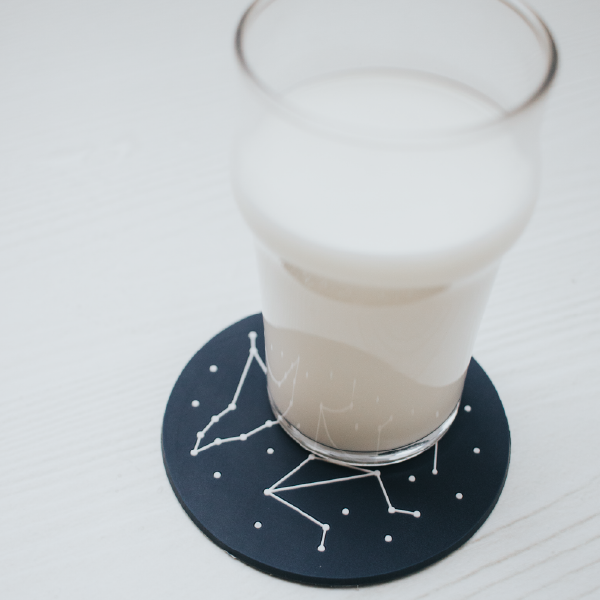 Set of 4 PVC Star Constellation Coasters with Magnet