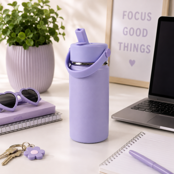 iDrink 400ml Triple-Walled Insulated Bottle with Pop-Up Straw