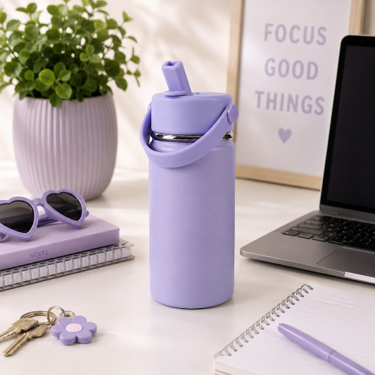 iDrink 400ml Triple-Walled Insulated Bottle with Pop-Up Straw