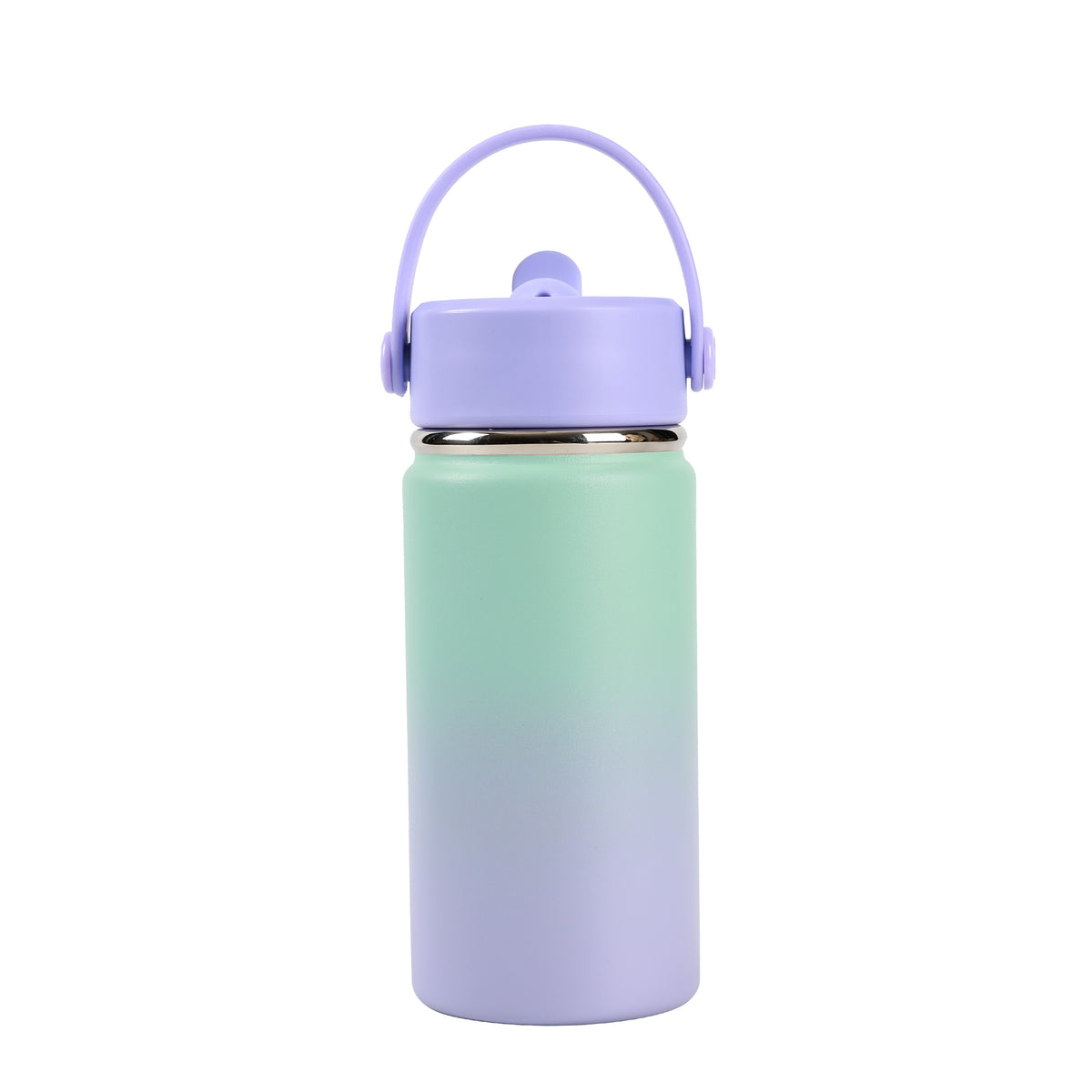 iDrink 400ml Ombre Triple-Walled Insulated Bottle with Pop-Up Straw