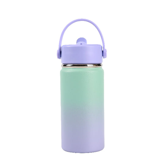 iDrink 400ml Ombre Triple-Walled Insulated Bottle with Pop-Up Straw
