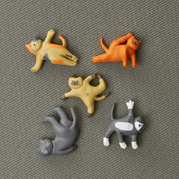 Cat Yoga Magnets – Set of 5