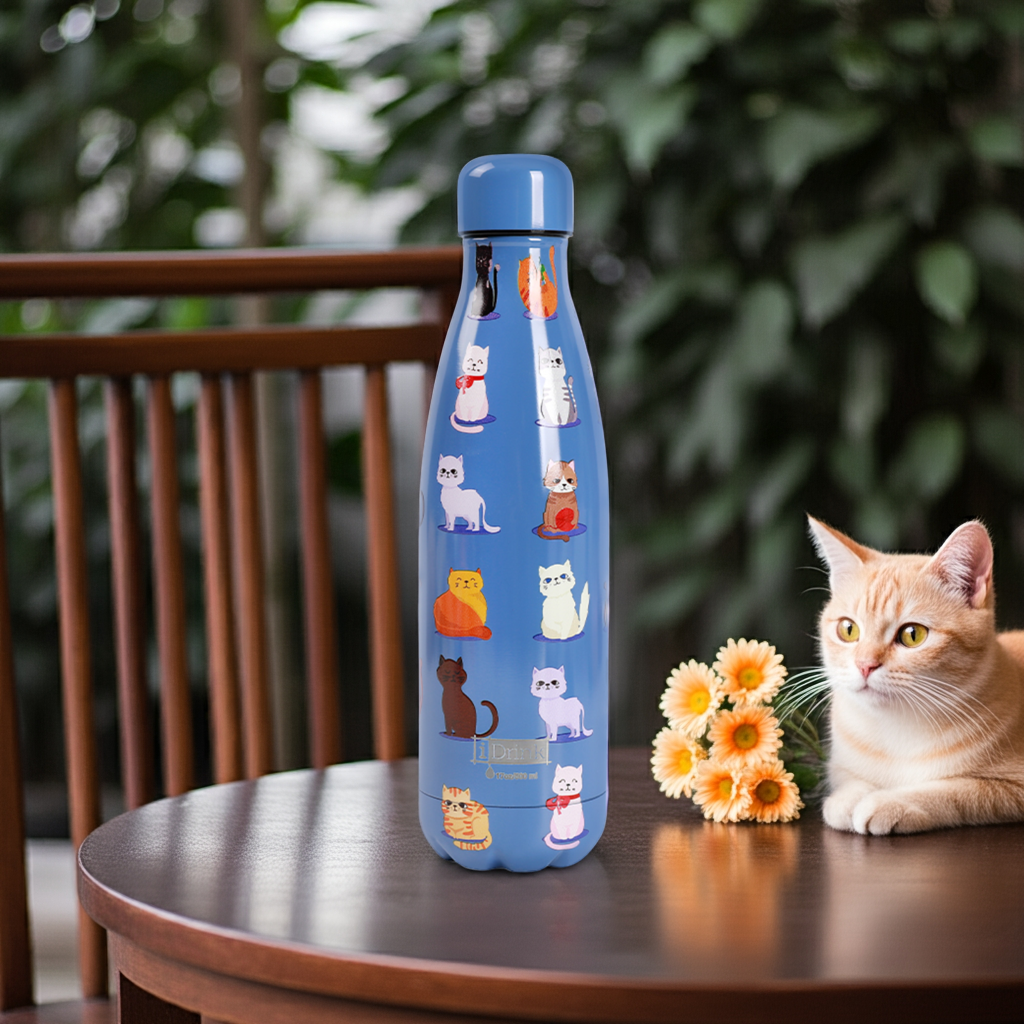 Thermal bottle 500ml Blue Cats
