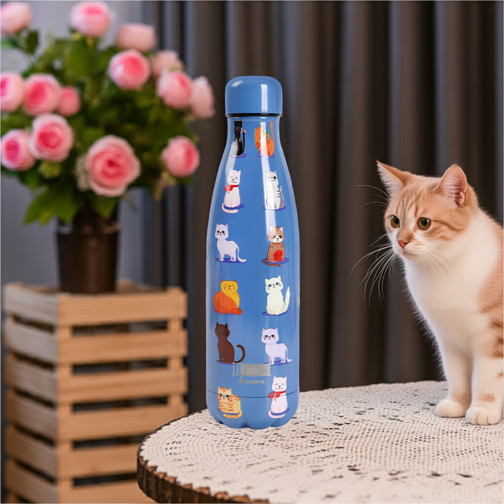 Thermal bottle 500ml Blue Cats