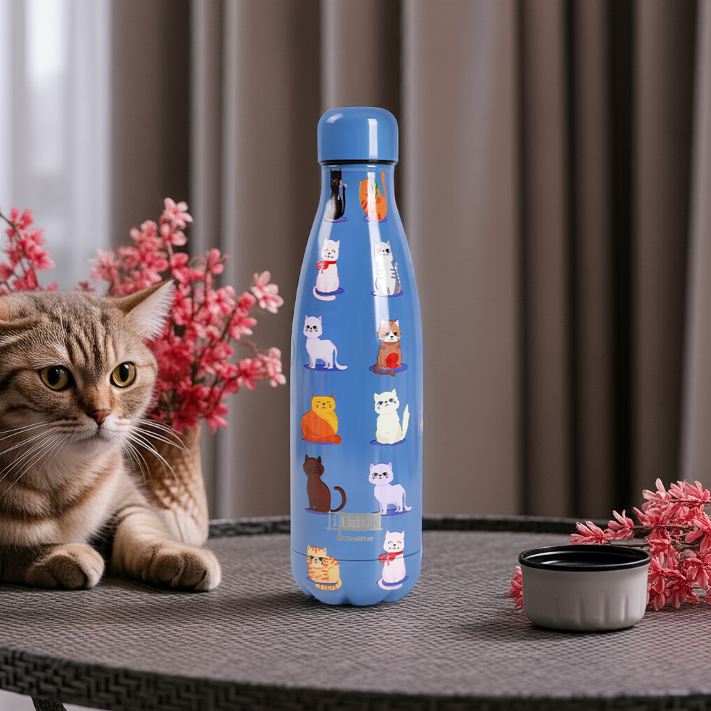 Thermal bottle 500ml Blue Cats