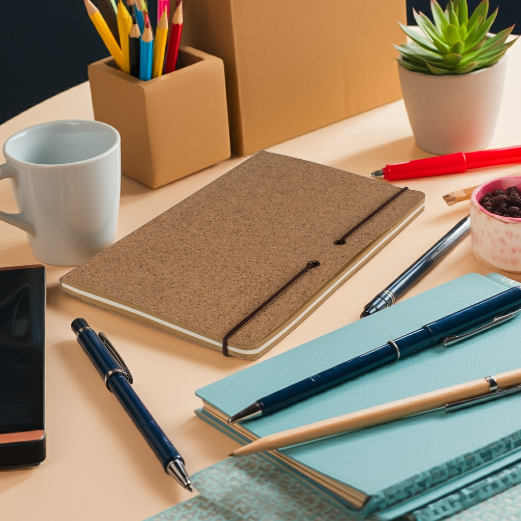 Cork Kraft Notebook - 60 Pages - Unlined