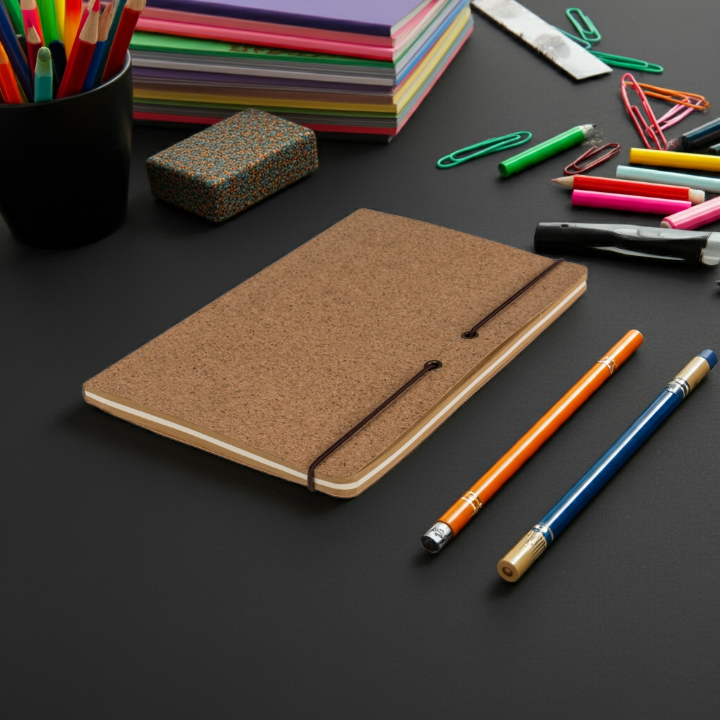Cork Kraft Notebook - 60 Pages - Unlined