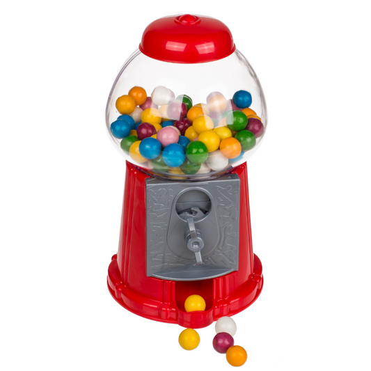 Red Gum Ball Machine with Chewing Gum - Gumballs