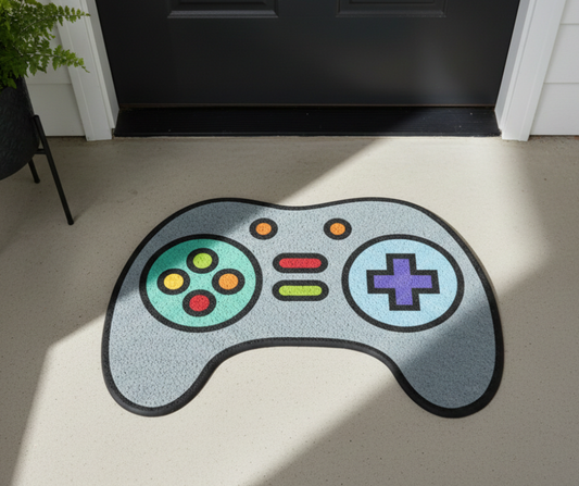 Coir Fibre Doormat - Let's Play Gaming Controller