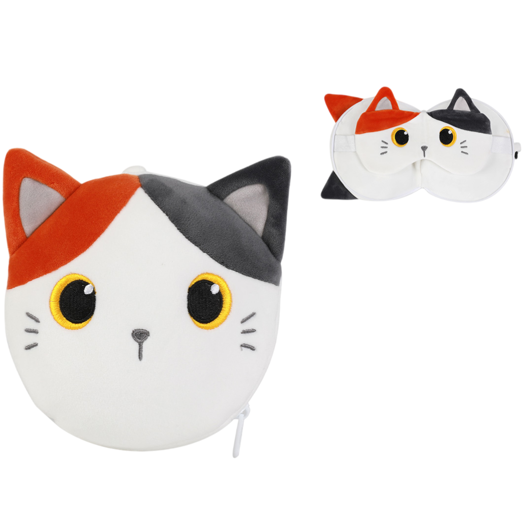 2-In-1 Plush Sleep Mask & Pillow with Zip Closure