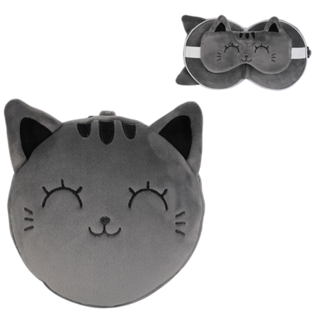 2-In-1 Plush Sleep Mask & Pillow with Zip Closure