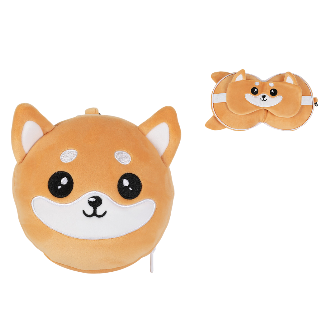 2-In-1 Plush Sleep Mask & Pillow with Zip Closure
