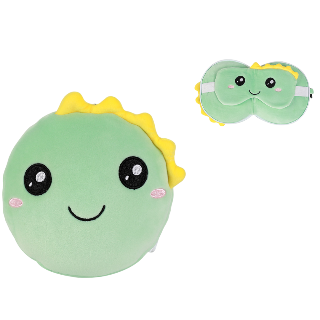 2-In-1 Plush Sleep Mask & Pillow with Zip Closure
