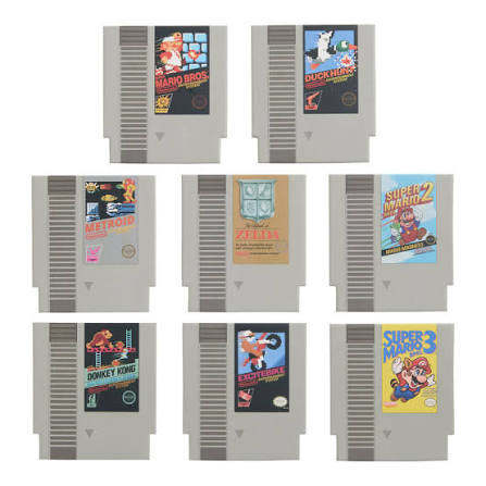 Vintage Nintendo Electronic Systems (NES) Cartridge Coasters - Cardboard