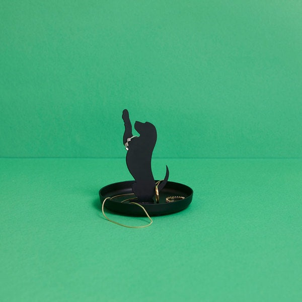 Black Metal Ring and Jewellery Holder - 10cm