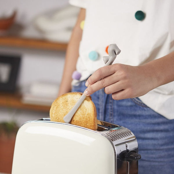 20cm Toaster Tongs - Cat