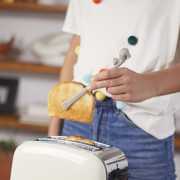 20cm Toaster Tongs - Cat