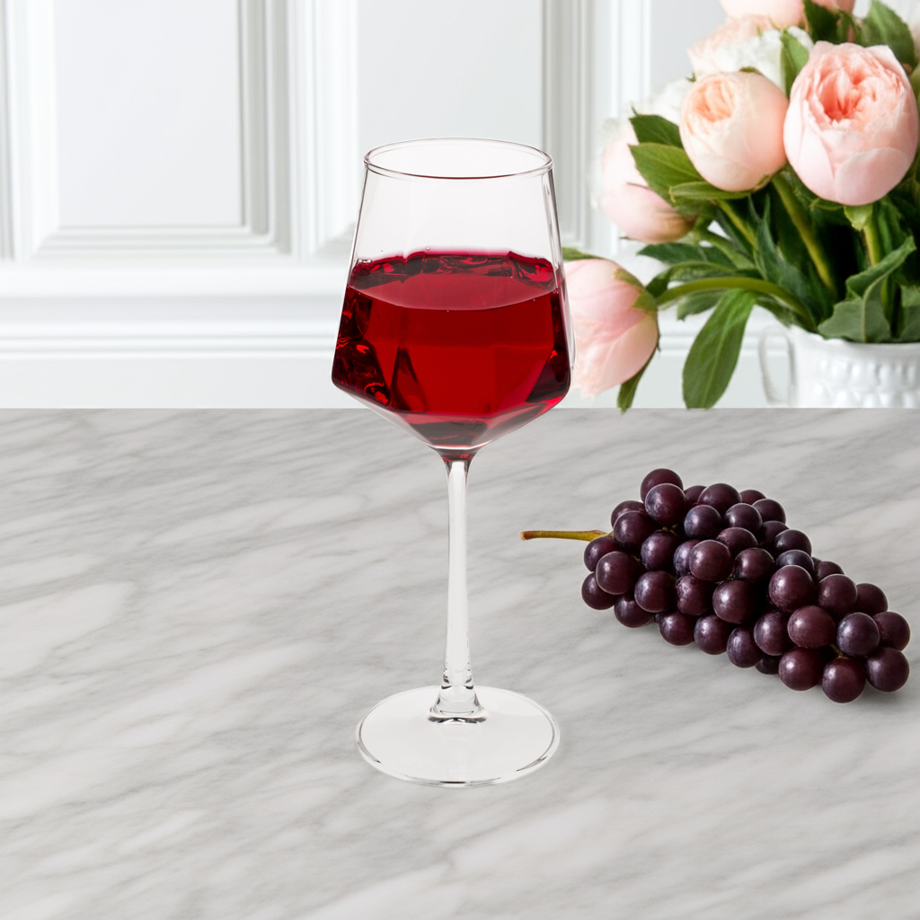 Diamond Wine Glasses - Set of 2