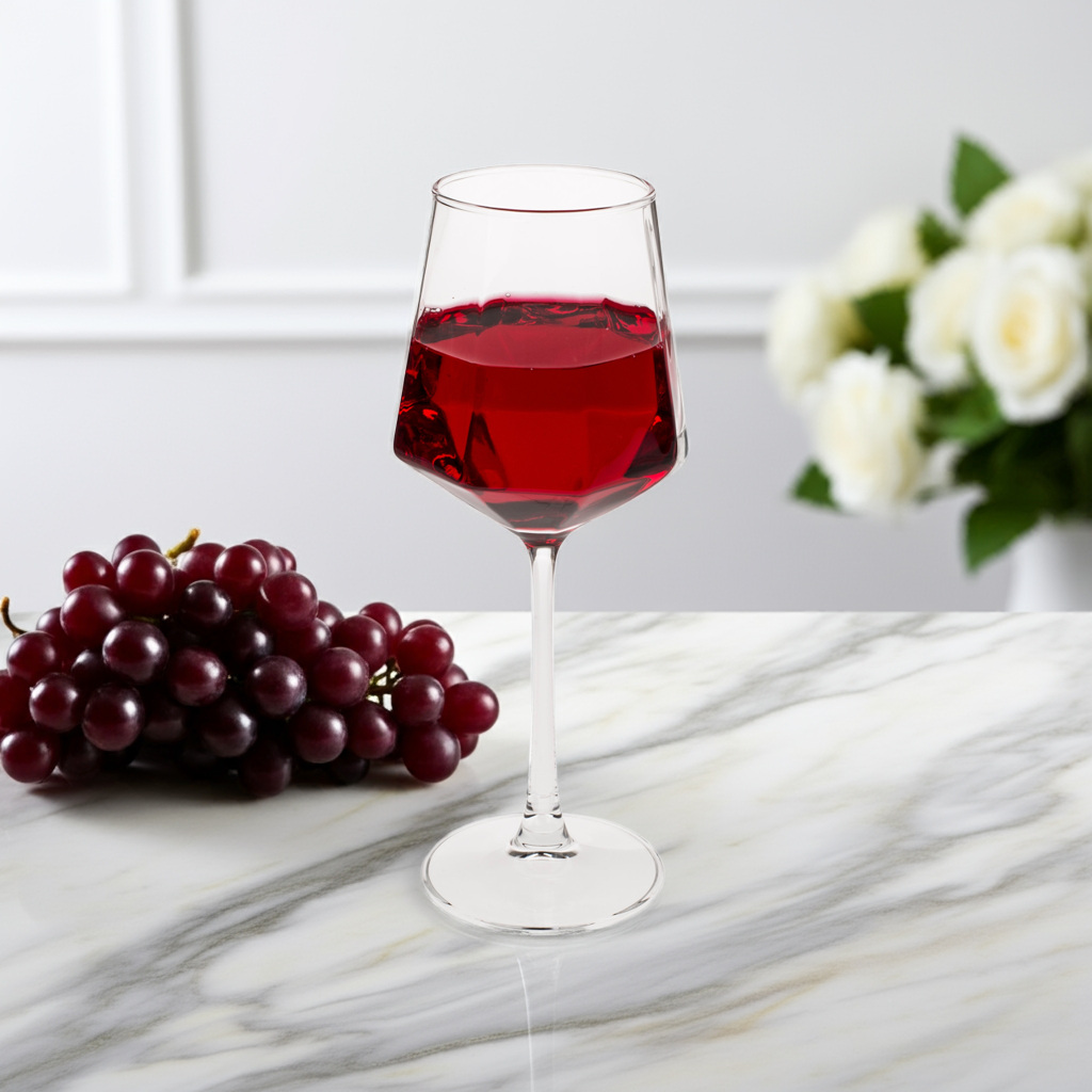Diamond Wine Glasses - Set of 2