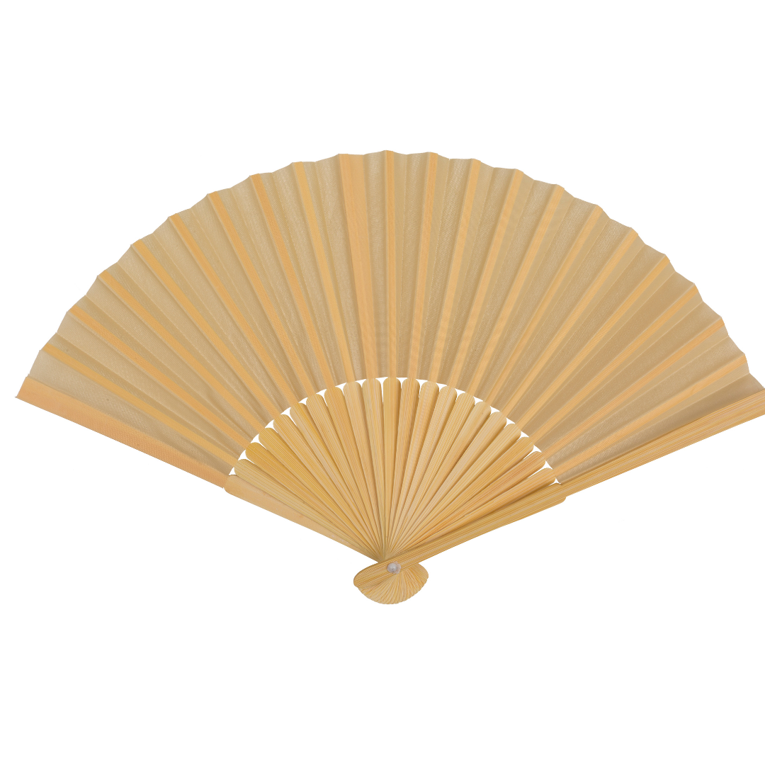 Natural Bamboo Hand Held Fan - (Assorted)