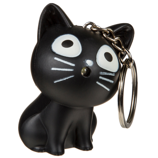 Cat Key Ring with LED Light & Sound - Keychain