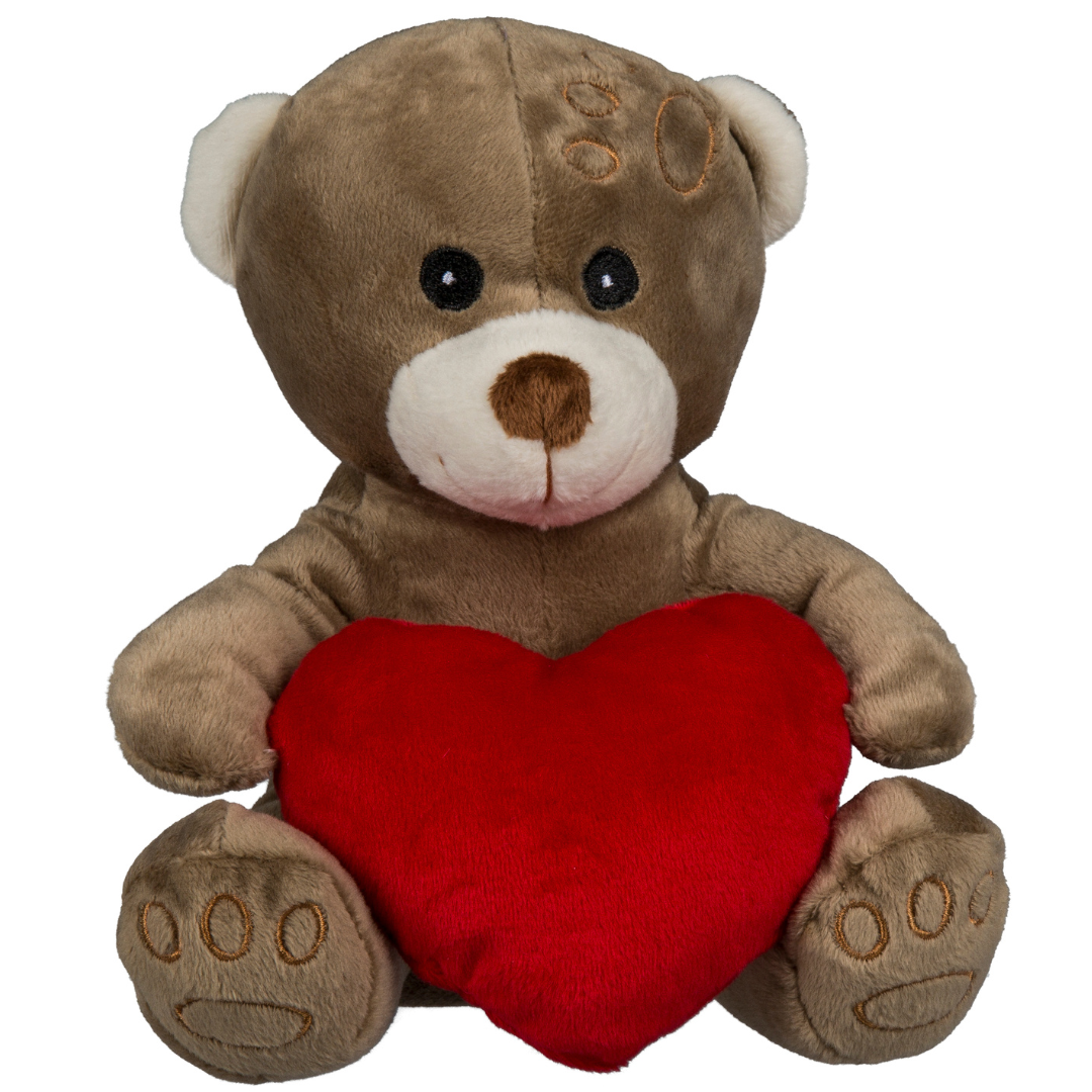 Plush Teddy Bear with Red Heart